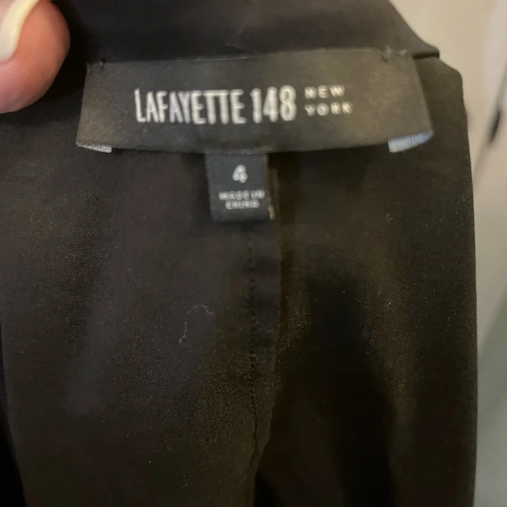 Lafayette 148 Black Dolly Wrap 3/4 Sleeve Dress - Picture 5 of 7